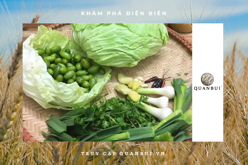 Thành phần chính của bắp cải cuốn nhót xanh