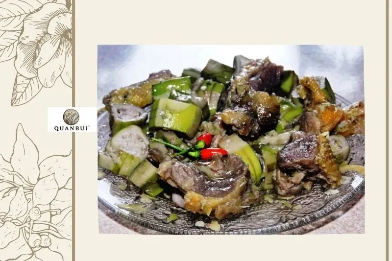 Địa chỉ thưởng thức vịt om hoa chuối tại Điện Biên